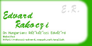 edvard rakoczi business card
